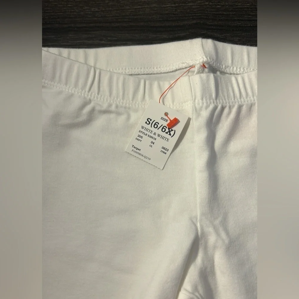 NWT Cat & Jack White Girl's Pull-On Bike Shorts - 2 Pairs